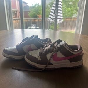 Nike pink and brown sneakers. Womens 7.